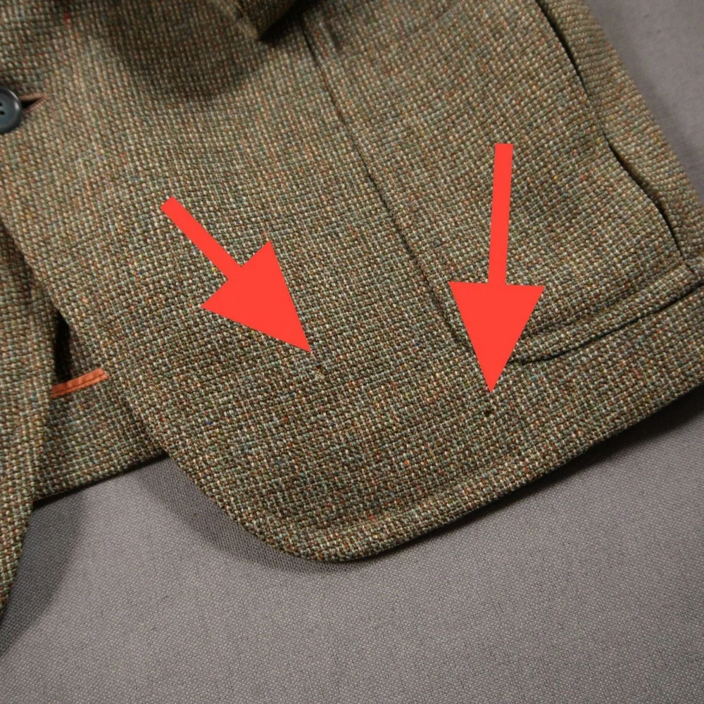 Scotland Yarrowvale Vintage Pure Wool Tweed Two Button Men Blazer 40R College